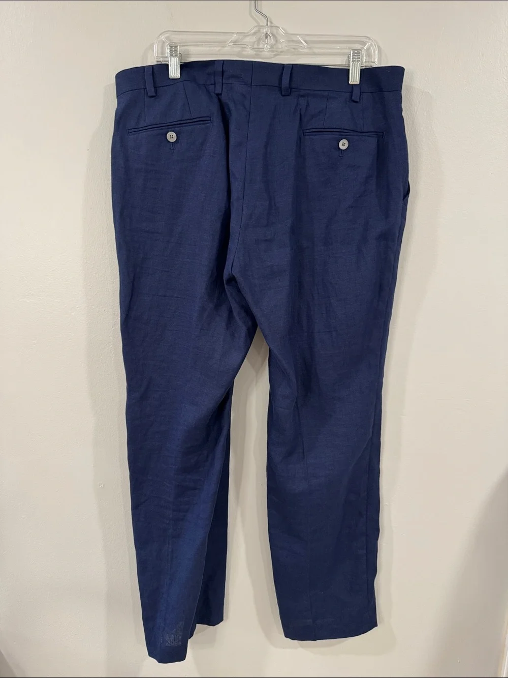 Lauren Ralph men’s black label Navy Linen dress Pants preppy coastal
